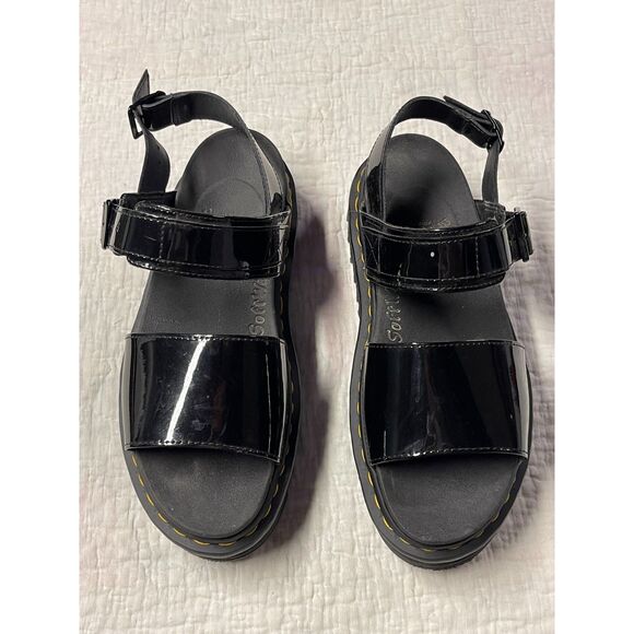 Dr. Martens Voss Platform Sandals – W Size US 10 / EU 42, Black Patent Leather - Picture 3 of 11